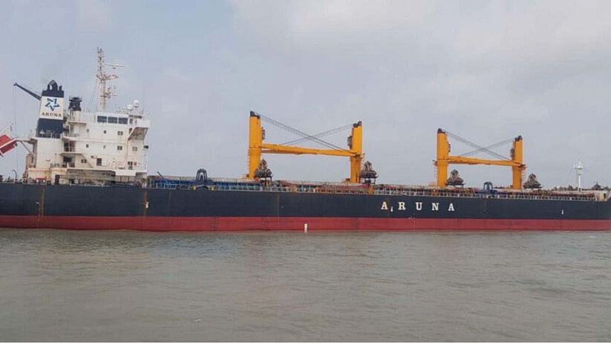 10.2m depth ship anchors at Payra port for first time Biggest ship at payra port