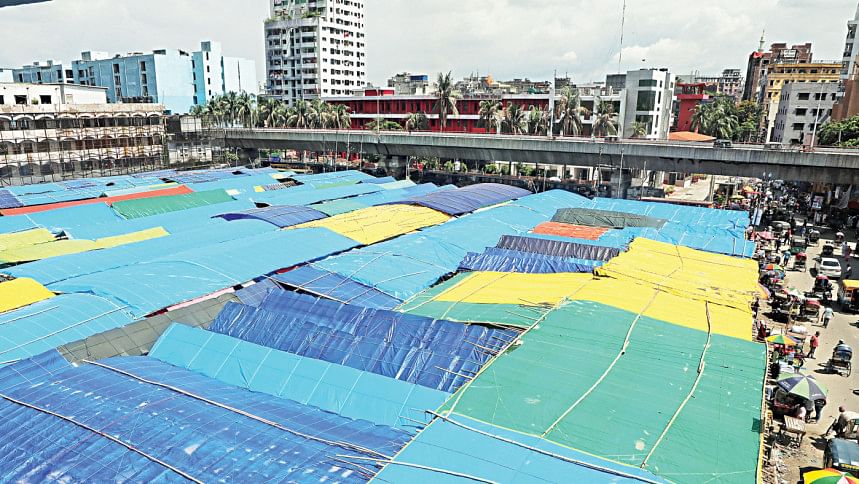 Bangabazar missing typical rush ahead of Eid Bangabazar fire