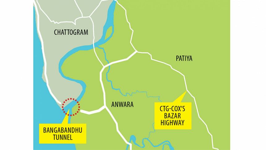 Bangabandhu Tunnel Utilisation: Narrow highway may serve as a bottleneck