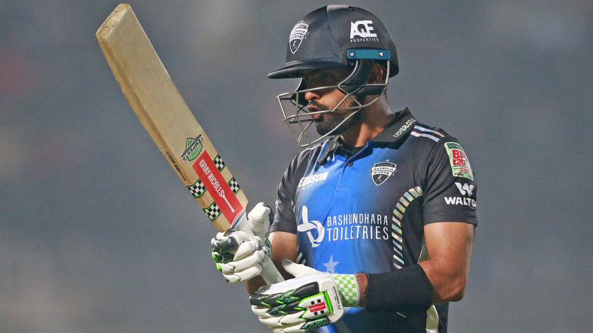 Rangpur Riders batter Babar Azam walks back to the pavilion after being dismissed against Durdanto Dhaka in Sylhet on Saturday. Rangpur Riders batter Babar Azam walks back to the pavilion after being dismissed against Durdanto Dhaka in Sylhet on Saturday.