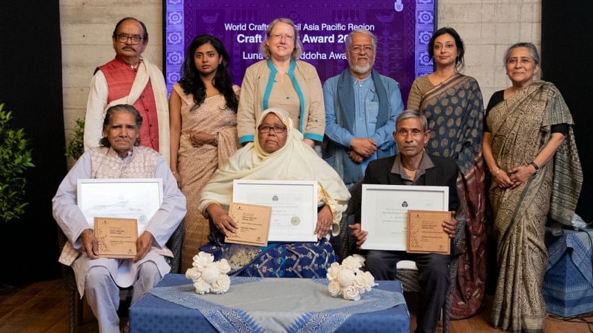 3 Bangladeshi craftsmen honoured with China’s WCC APR and Bangladesh’s Luna Shamsuddoha Award 3 Bangladeshi craftsmen honoured with China’s WCC APR and Bangladesh’s Luna Shamsuddoha Award