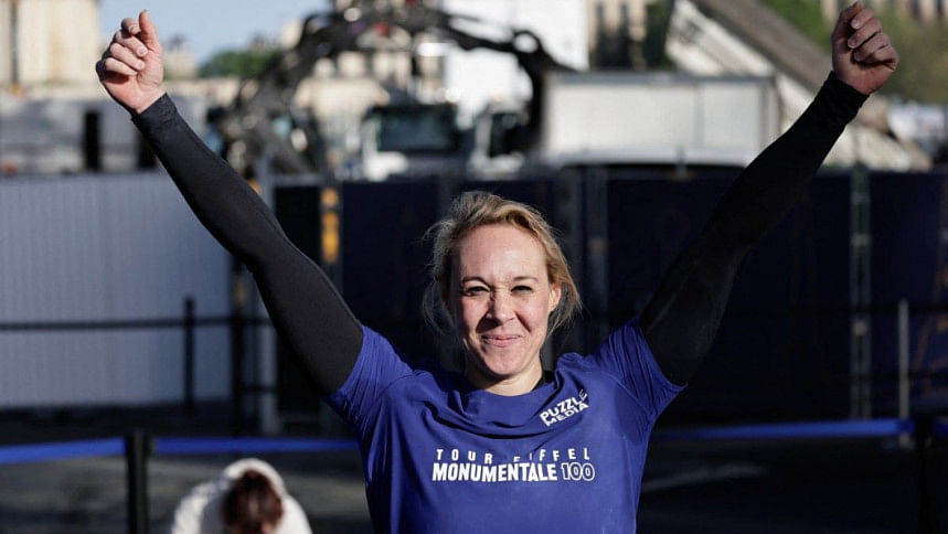 French athlete Garnier breaks world record after climbing Eiffel Tower ...
