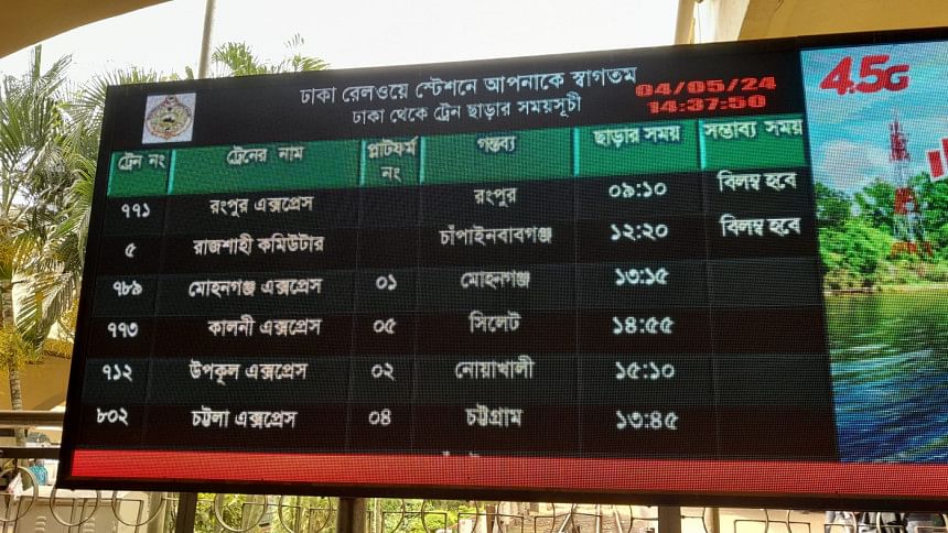 Schedule of trains bound for western districts, Mymensingh disrupted Schedule of trains bound for western districts, Mymensingh disrupted