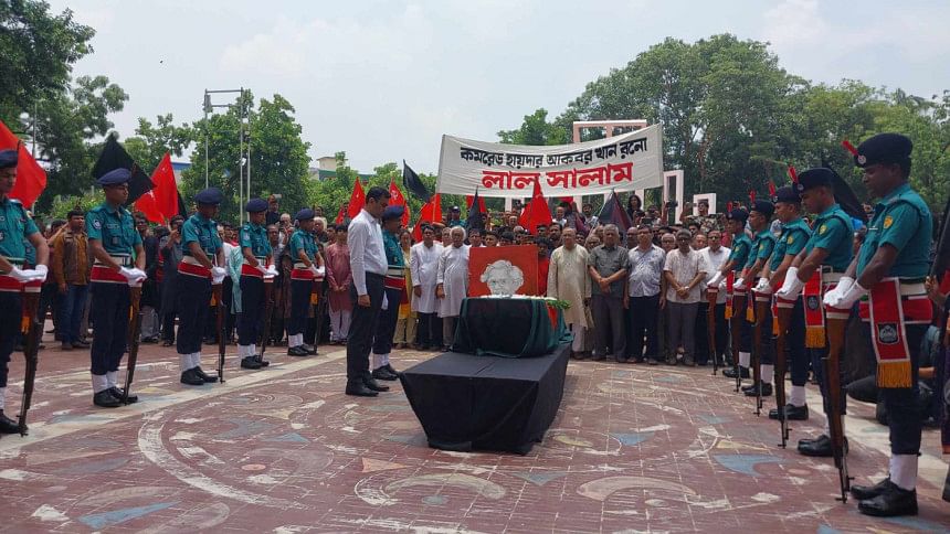 Veteran leftist leader Rano laid to rest at Banani Graveyard Veteran leftist leader Rano laid to rest at Banani Graveyard
