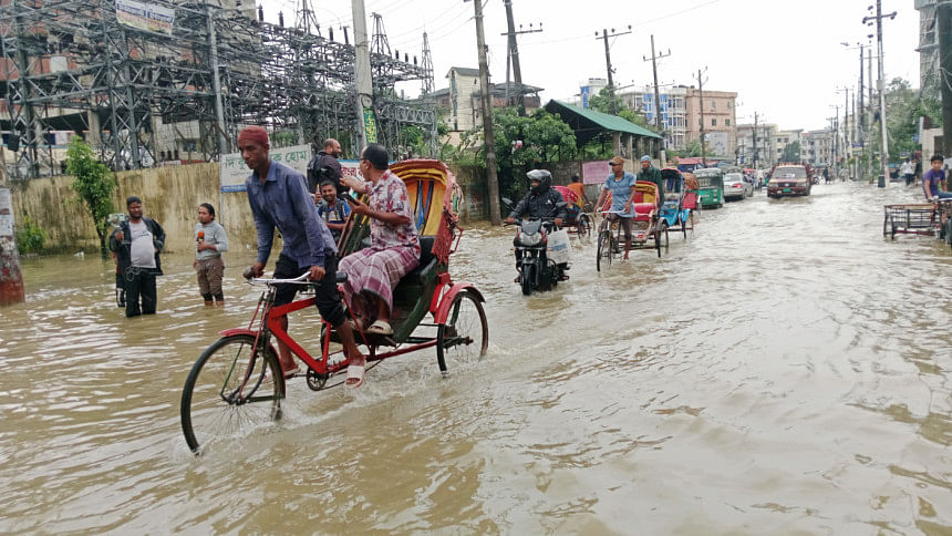 Sylhet flood situation worsened by fresh rainfall Sylhet flood situation worsened by fresh rainfall