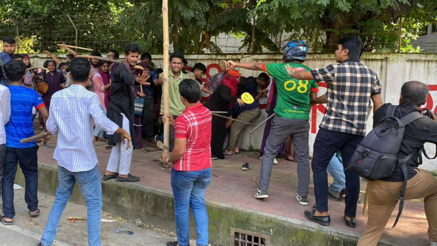 Dhaka University quota protest clash today Dhaka University quota protest clash today