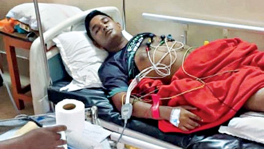 Mehedi Hasan Zumman gunshot wound during quota protests Mehedi Hasan Zumman gunshot wound during quota protests