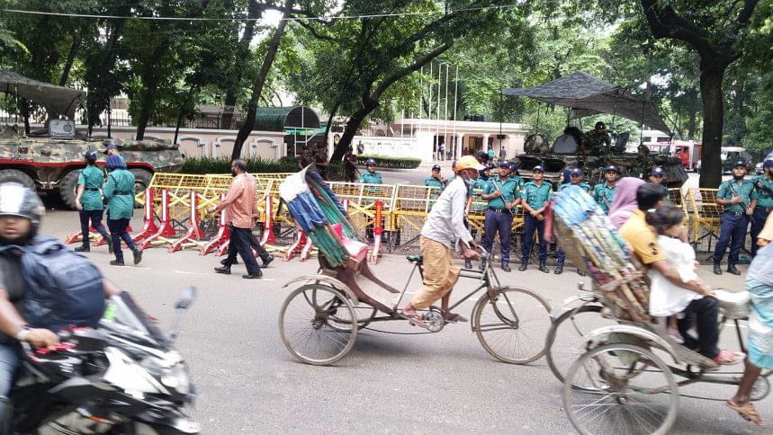 rickshaws on Dhaka roads rickshaws on Dhaka roads