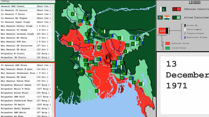 DU student creates 1971 Liberation War time-lapse map from military perspective DU student creates 1971 Liberation War time-lapse map from military perspective