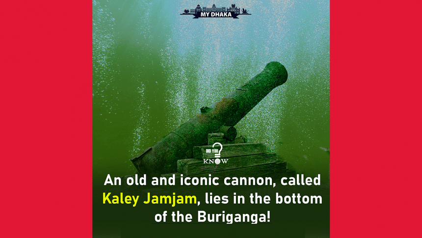 Dhaka cannon in Buriganga river Dhaka cannon in Buriganga river
