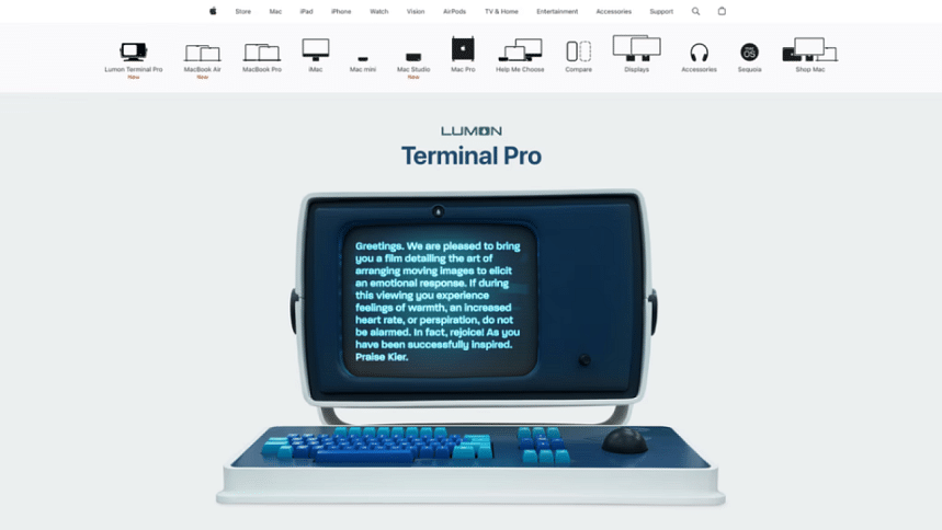 Lumon Terminal Pro landing page Lumon Terminal Pro landing page