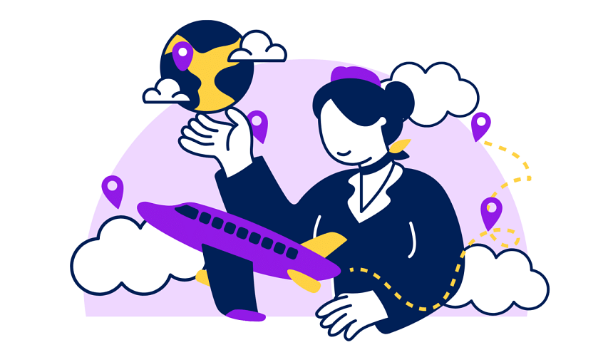 Clipart of a flight attendant Clipart of a flight attendant