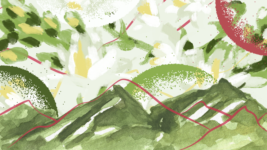 Graphical representation of the fleeting nature of spring Graphical representation of the fleeting nature of spring