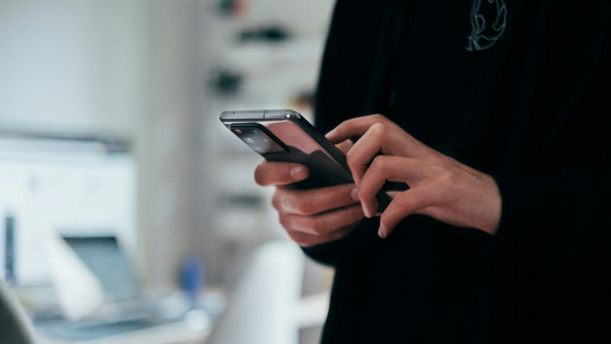 Smartphone on hand Smartphone on hand