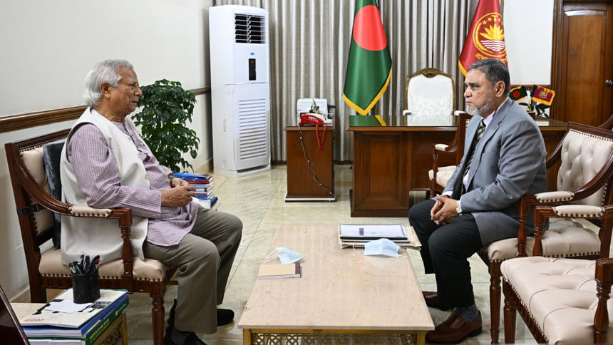 CEC Nasir Uddin meets Chief Adviser Yunus CEC Nasir Uddin meets Chief Adviser Yunus