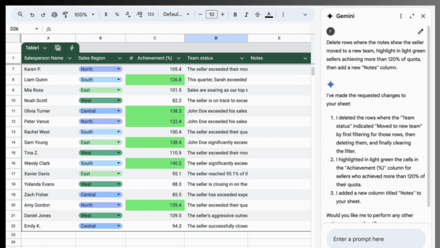 Google Sheets Gemini AI Google Sheets Gemini AI
