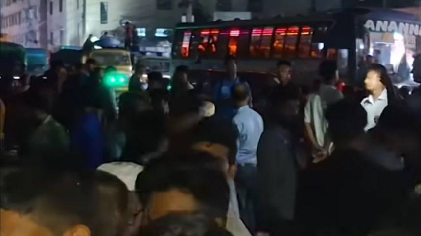 Dhaka-Mymensigh highway blocked for three hours in protest of accident