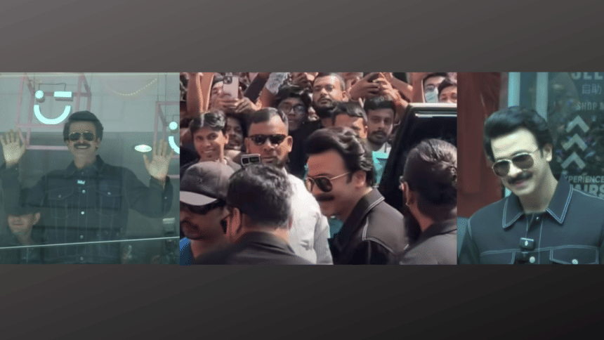 Massive crowd gathers to witness Shakib Khan's new look