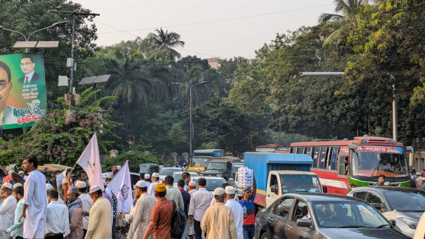 Rally by 8-party brings Dhaka traffic to a standstill