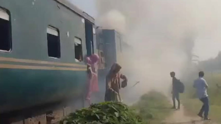 Train catches fire; M'singh-Netrakona rail link restored after 2hrs
