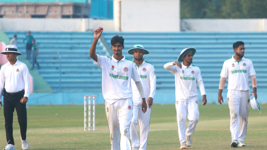 Abdur Rahim's 6-72 fires Rajshahi into the lead