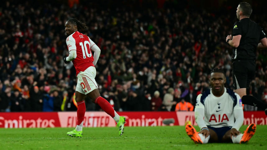 Eze treble fuels Arsenal's derby rout of Spurs