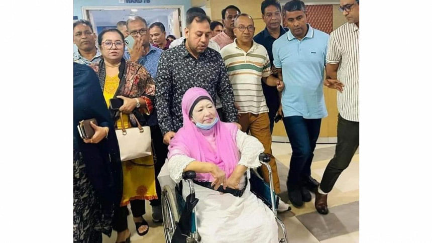 Khaleda admitted to hospital again Khaleda Zia admitted to Evercare Hospital
