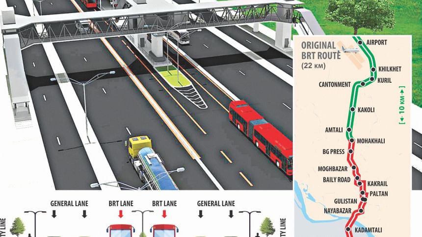 BRT route may now be halved BRT route may now be halved