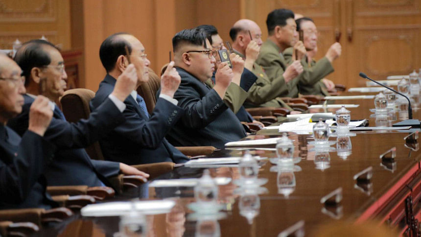 North Korea has executed a vice premier for showing disrespect during a meeting presided over by leader Kim Jong-Un, and banished two other officials for re-education North Korea,executes,vice premier,showing,disrespect,during,meeting,Kim Jong-Un,grip on power