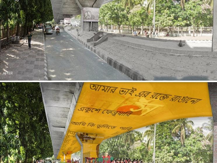 Using space under flyovers