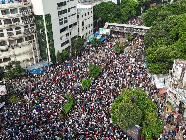 Shahbag, Dhaka on August 5, 2024