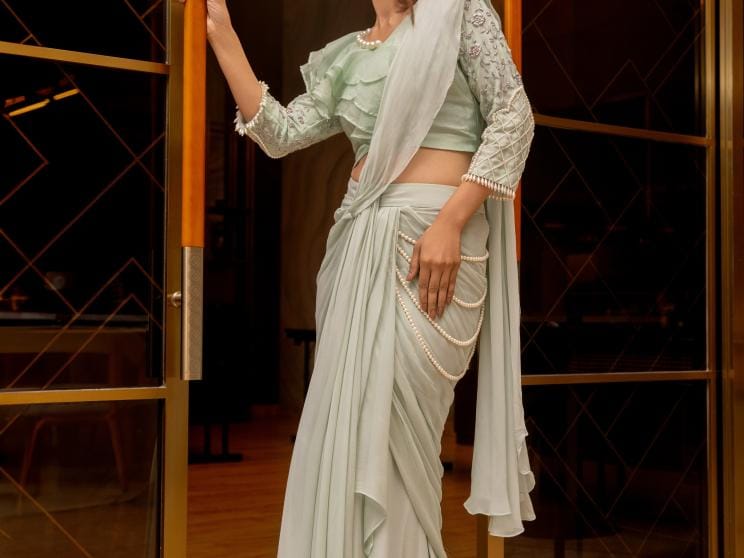 Elevate your winter wardrobe with chic neo-saree glamour