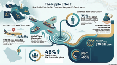 Middle East war impact on Bangladesh remittance earnings