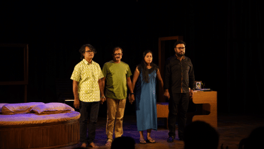 Upstage theatre troupe staged ‘Raat Bhore Brishti’ at Shilpakala Academy