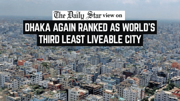 Dhaka ranked third least liveable city 2026