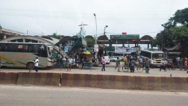 Dhaka Gabtoli Bus terminal standstill due to safe road protest 