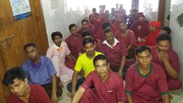 Fourth-class staff stage demo for job security