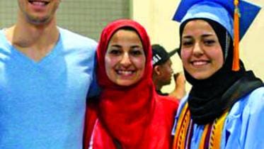 Deah ShaddyDeah Shaddy Barakat, Yusor Abu-Salha and Razan Abu-Salha at Razan's graduation. Photo: Courtesy