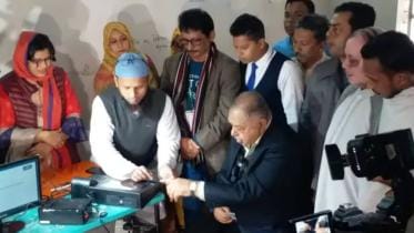 Dr Kamal Hossain cast his vote