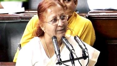 Indian Lok Sabha Speaker Sumitra Mahajan 