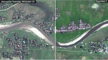 Rohingya villages burnt