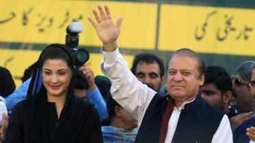 Prime minister Nawaz Sharif and his daughter Maryam Nawaz