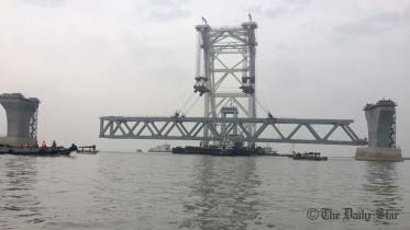 10th span of Padma Bridge installed