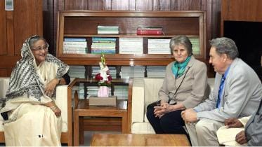 Prime Minister Sheikh Hasina, Dr Paul Connet and Ellen Connet