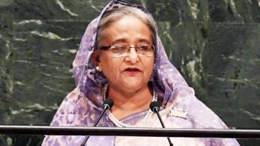 Prime Minister Sheikh Hasina addressing the 74th UNGA in New York