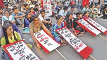 Protest against police attack