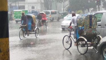 Rainfall sweeps Dhaka city