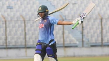Bangladesh All-rounder Shakib Al Hasan in Practice session