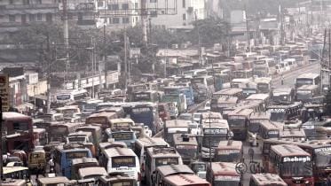 Traffic jam in Dhaka
