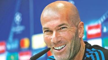 Real Madrid coach Zinedine Zidane